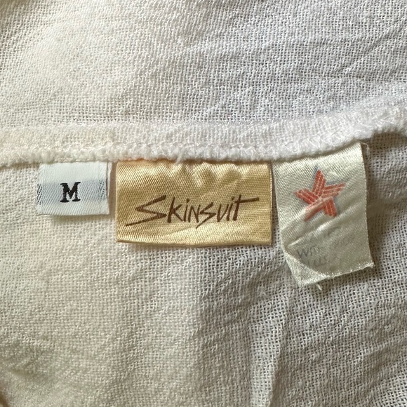 VINTAGE Skinsuit Seashell Cotton Dress, Size M - Picture 7 of 7